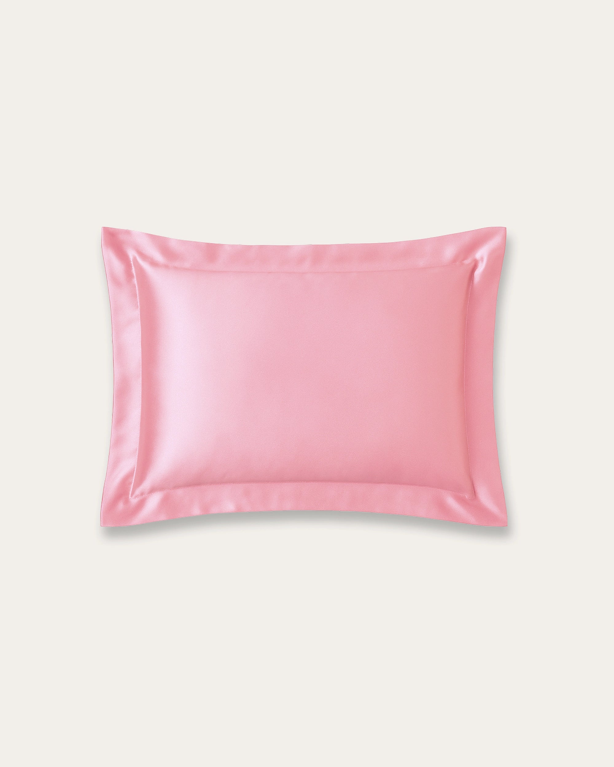 Blossom pink satin Oxford pillowcase with a silky smooth finish, adding luxurious comfort and a refined touch to any bedroom décor.