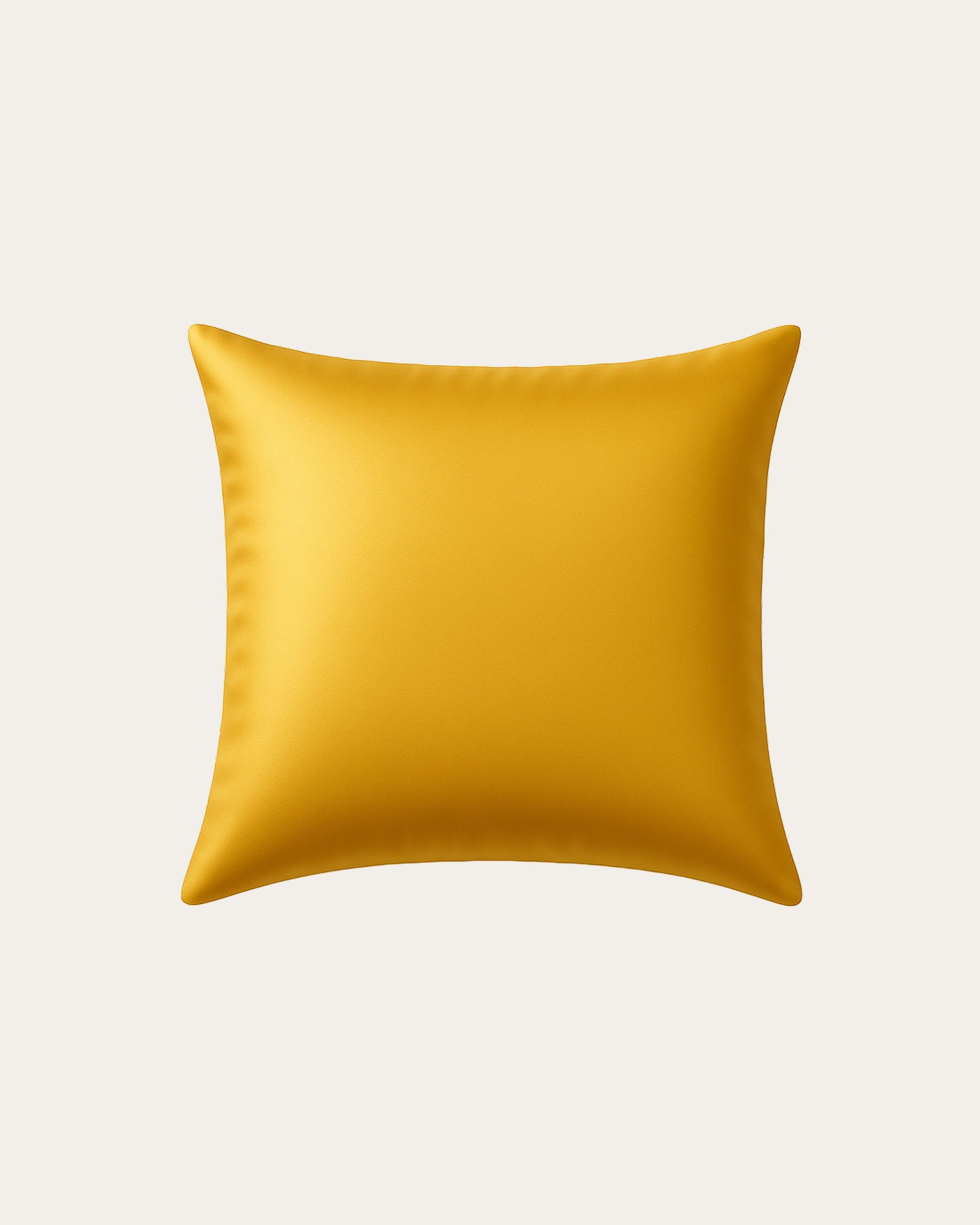 Gold satin cushion cover designed to bring a touch of luxury, softness, and timeless elegance to any bedroom or living room décor.