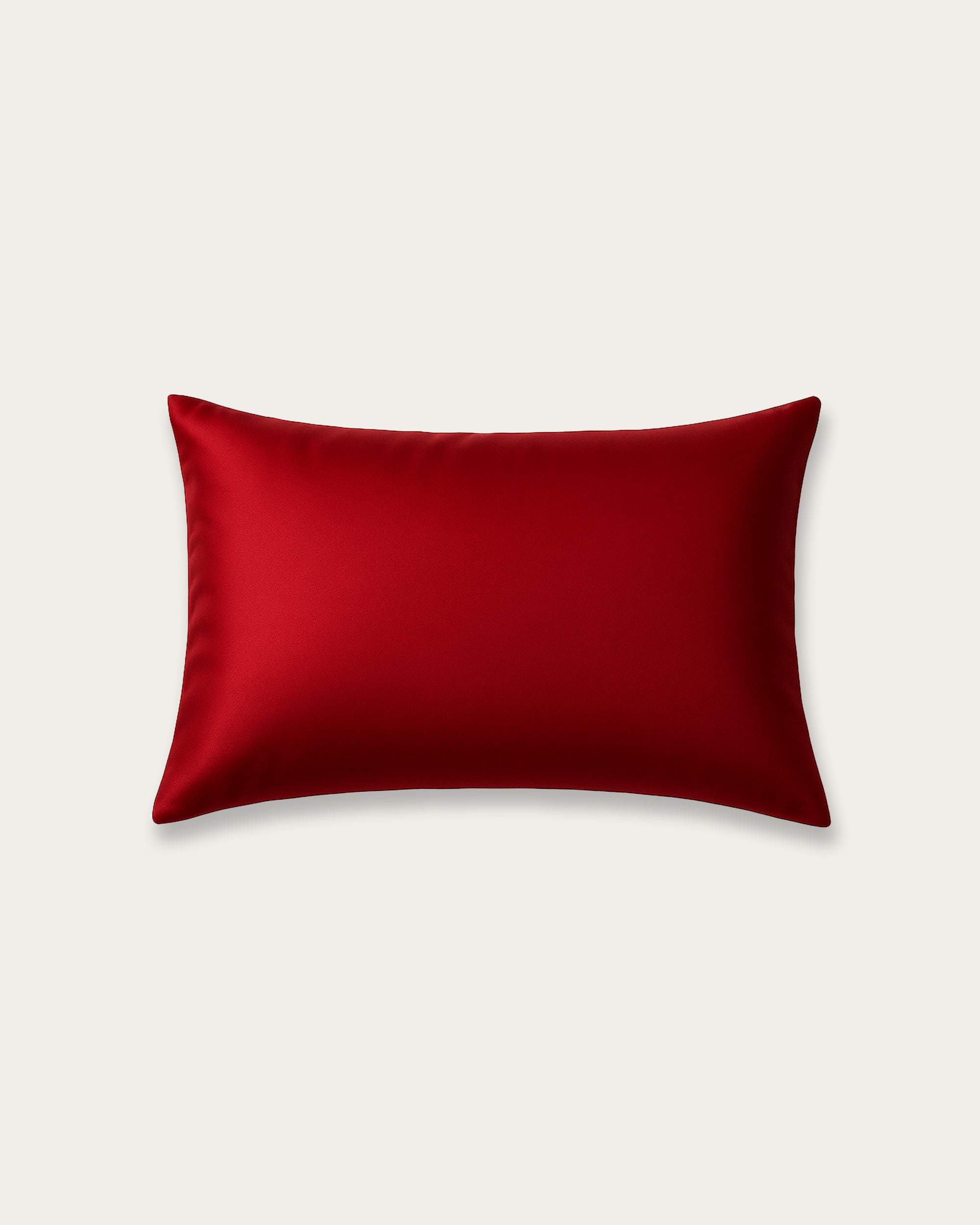 Imperial Red Satin Pillowcase, vibrant red color, smooth satin surface for softer hair and healthier skin.