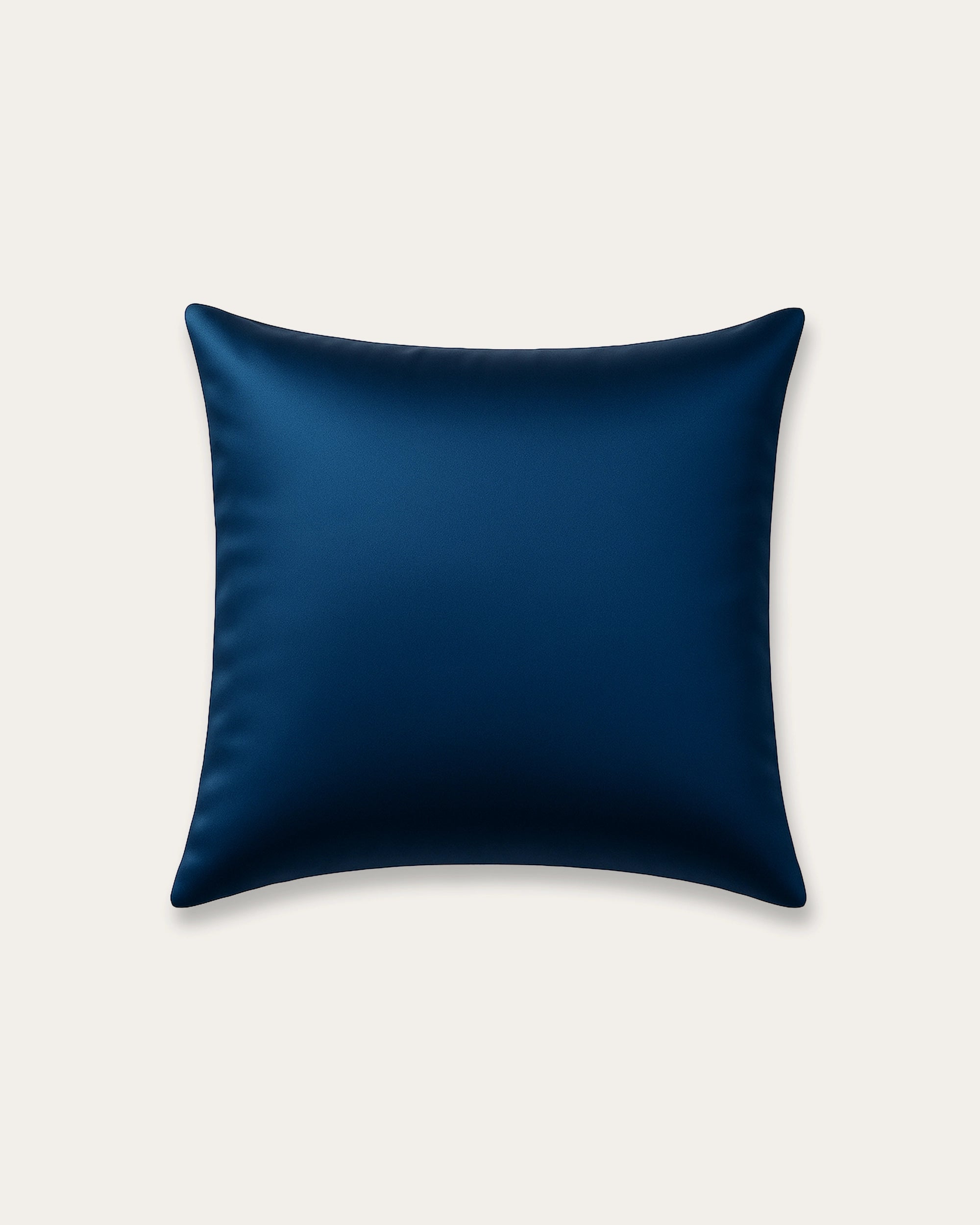 Blue satin square pillowcase for a touch of romance in your bedroom, soft and smooth for hair and skin care.
